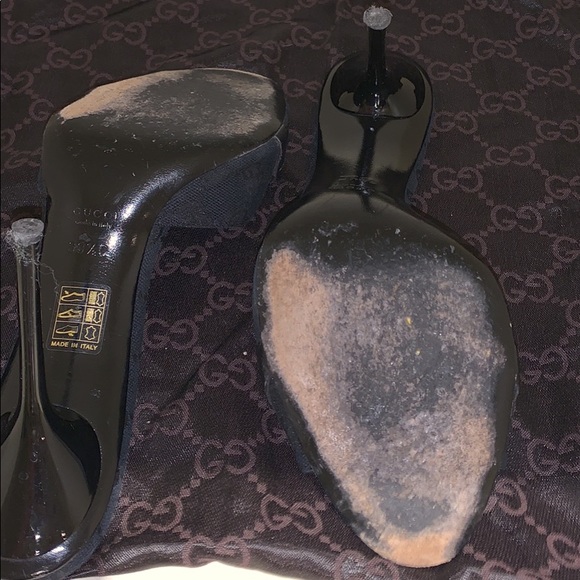 Gucci heels pumps mules canvas shoe - Picture 3 of 3